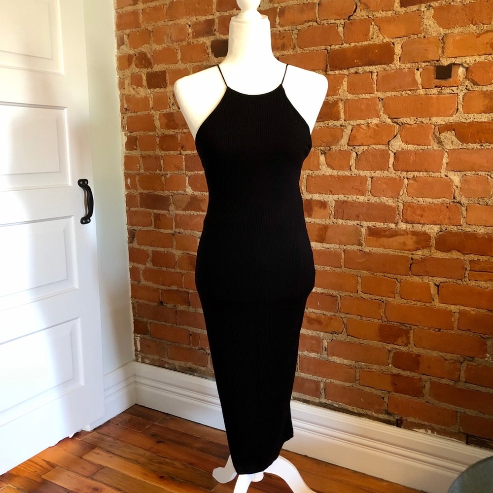 Black Jersey Midi